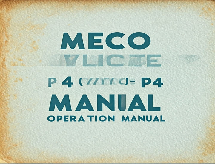 Meco Vehicle P4 Operation Manual