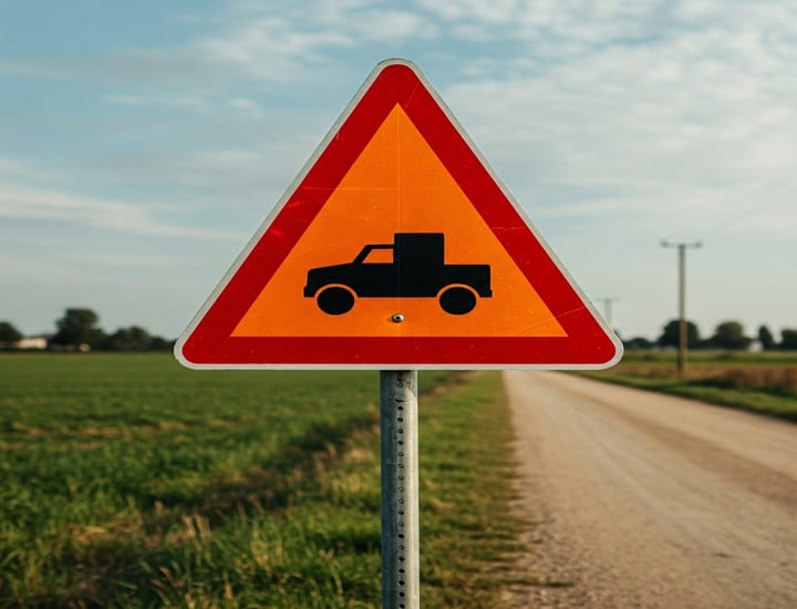 Slow Moving Vehicle Sign